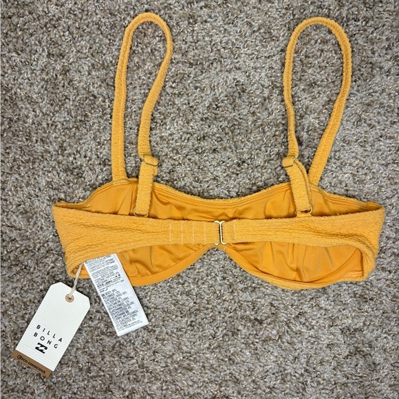 Billabong Yellow textured swim top - Picture 9 of 10